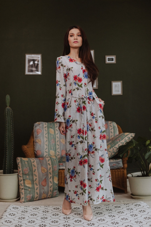 Lilo Ironless Dress - White